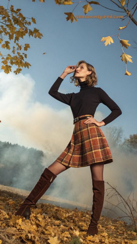 season inspired fall outfits mini skirt