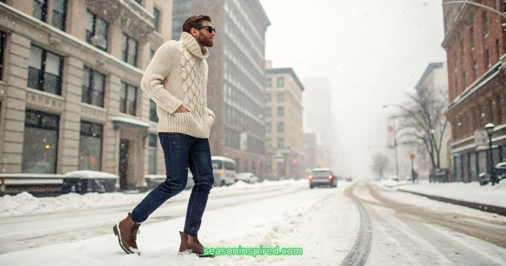 17 Season-Inspired Outfits: Aesthetic Winter Outfit Ideas You’ll Love 2 season inspired winter outfits knit sweater