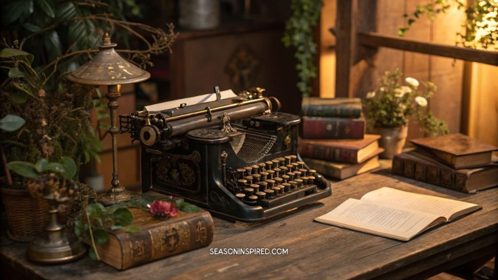 60 Rustic Home Office Ideas: Blending Charm & Productivity 5 rustic home office ideas typewritter