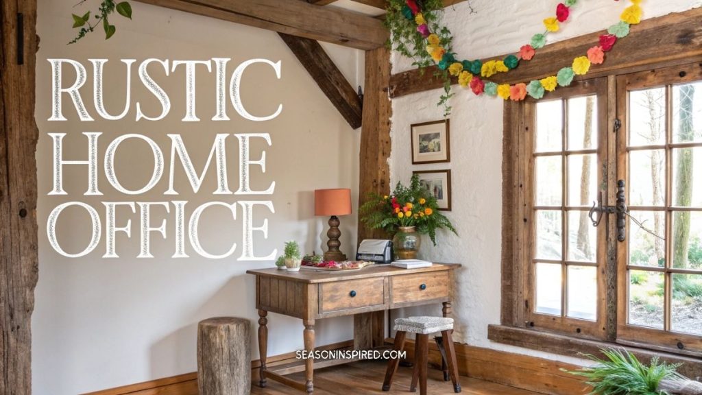 60 Rustic Home Office Ideas: Blending Charm & Productivity 18 rustic home office ideas white wall