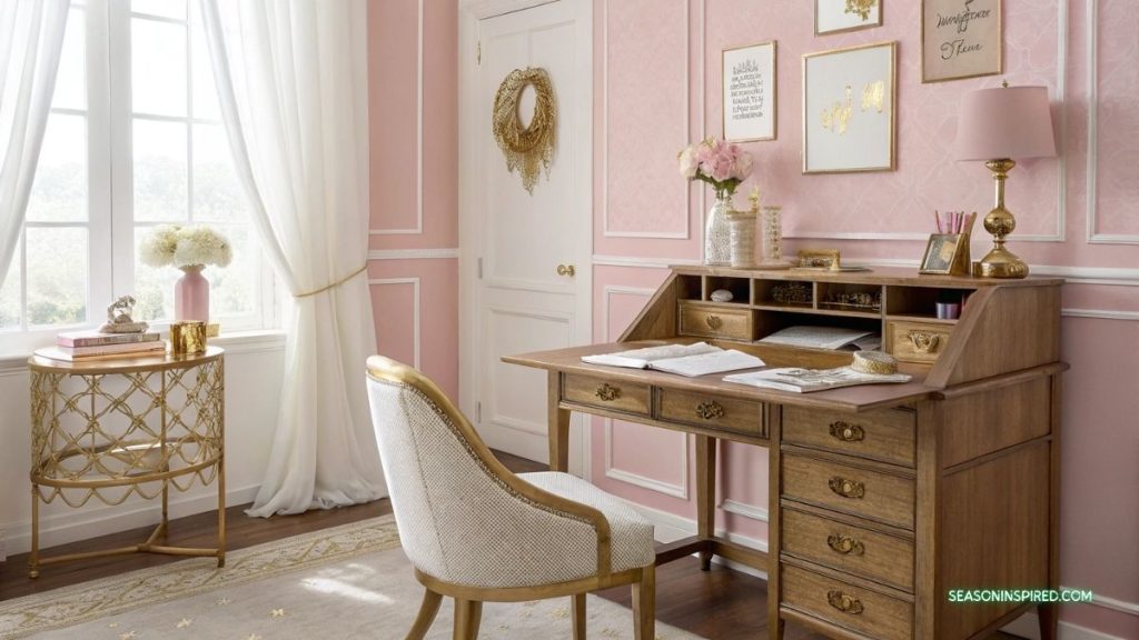 25 Cozy Feminine Home Office Ideas: Style Meets Comfort 7 feminine home office ideas monogrammed stationery