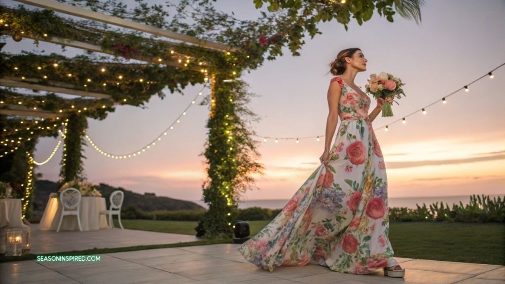 30 Stylish Summer Wedding Guest Outfits for Every Style 2 stylish summer wedding guest outfits floral maxi dress