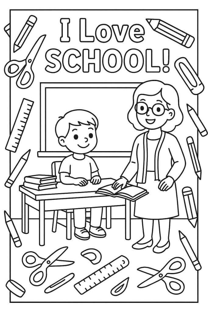 Free Back to School Coloring Pages for Kids (Printable & Fun!) 3 1st and 2nd grade coloring pages
