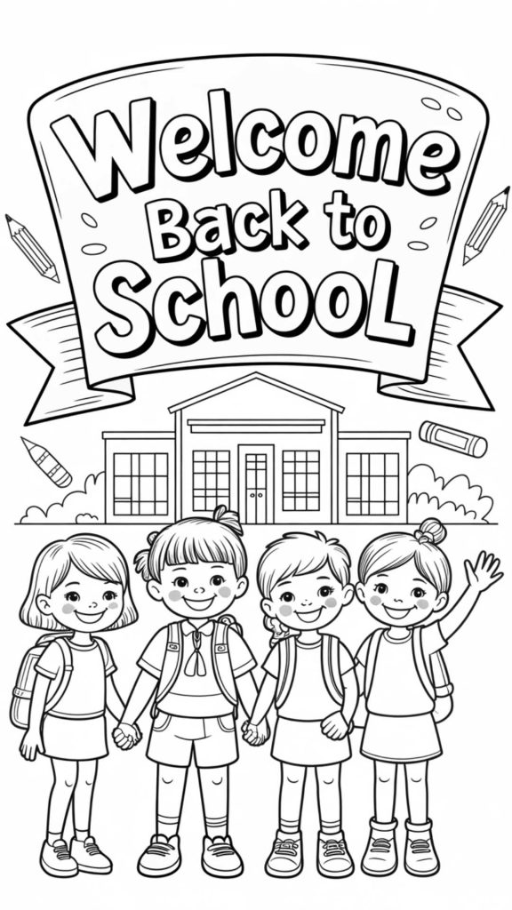 Free Back to School Coloring Pages for Kids (Printable & Fun!) 9 welcome back to school 2